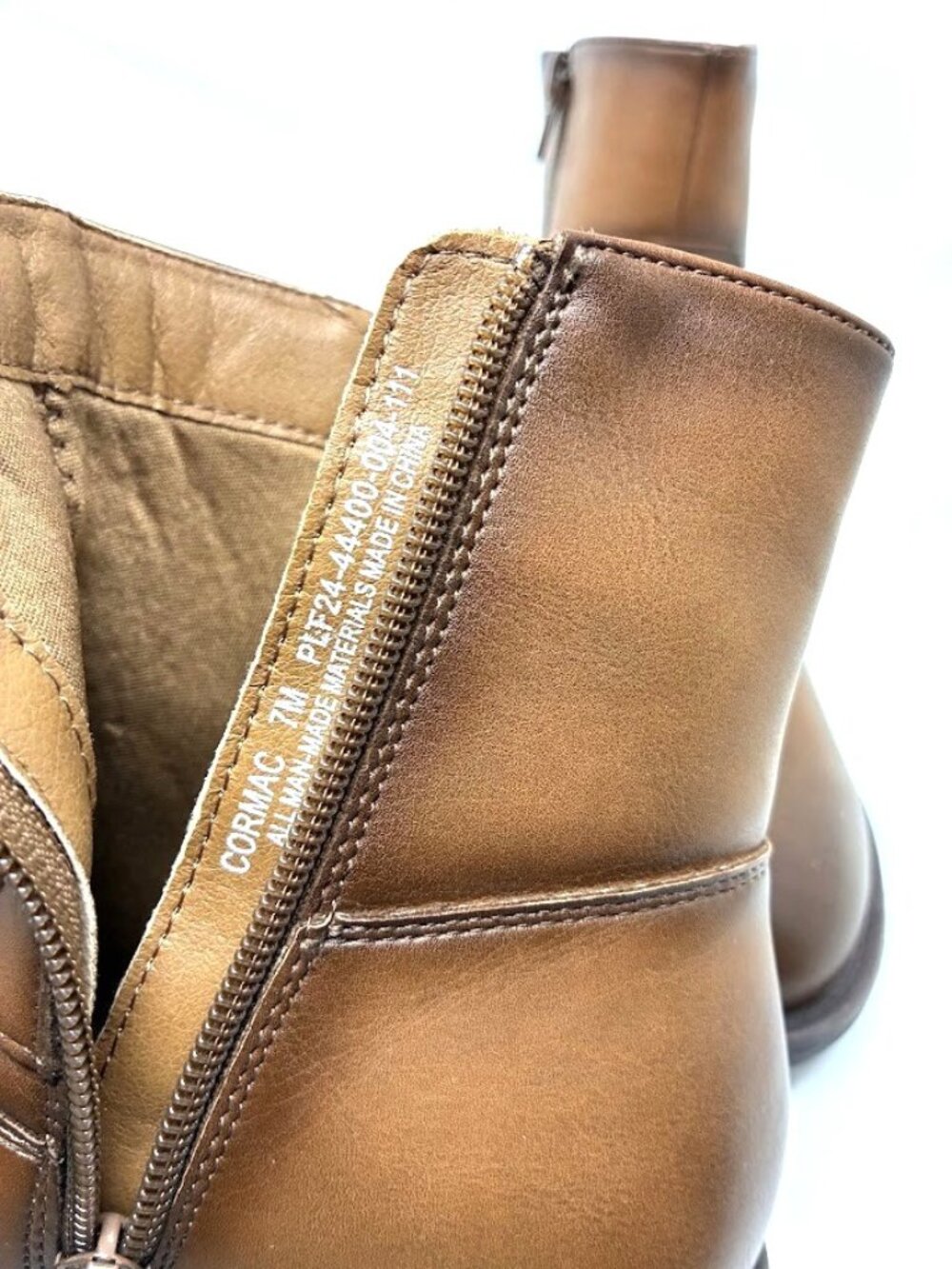 FRYE AND CO. Cormac Brown Faux Leather Ankle Boots Women’s 7M Buckle Zip Short - Picture 4 of 10